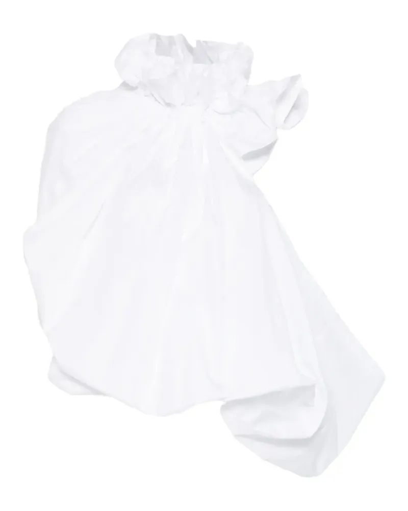 Comme des Garçons Bluse mit Rüschen - Weiß Weiß