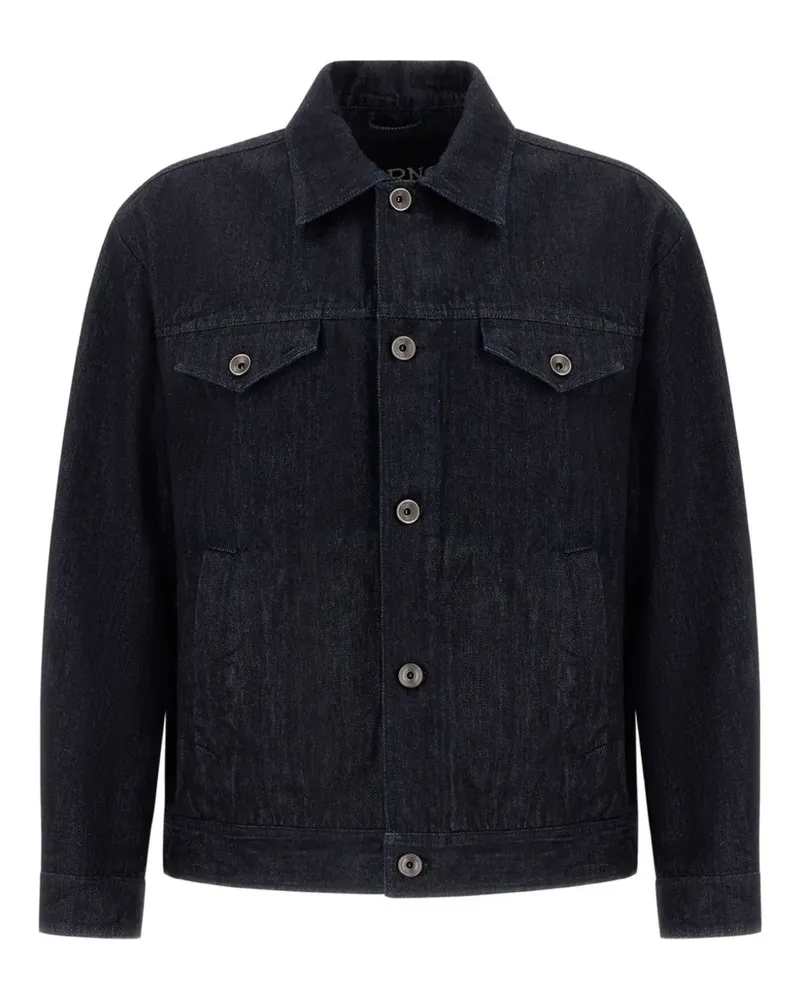 Herno Jeansjacke mit Knopfverschluss - Blau Blau