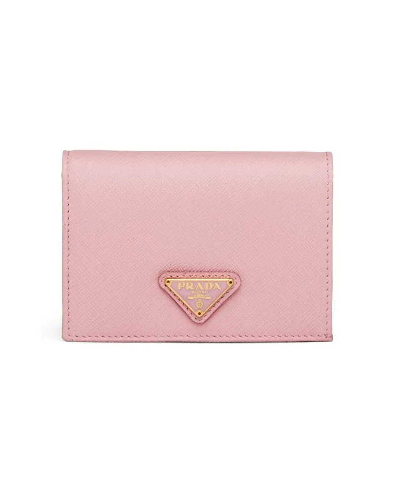 Prada Kleines Portemonnaie aus Saffiano-Leder - Rosa Rosa