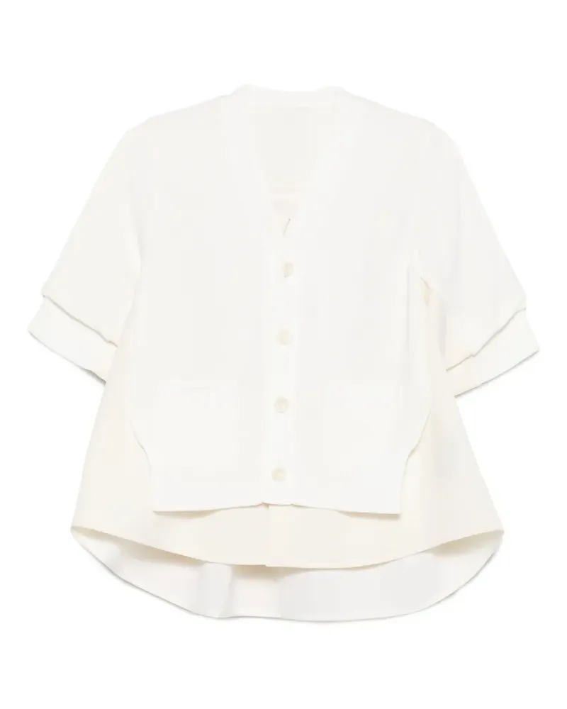Sacai Geknöpftes Hemd im Layering-Look - Weiß Weiß