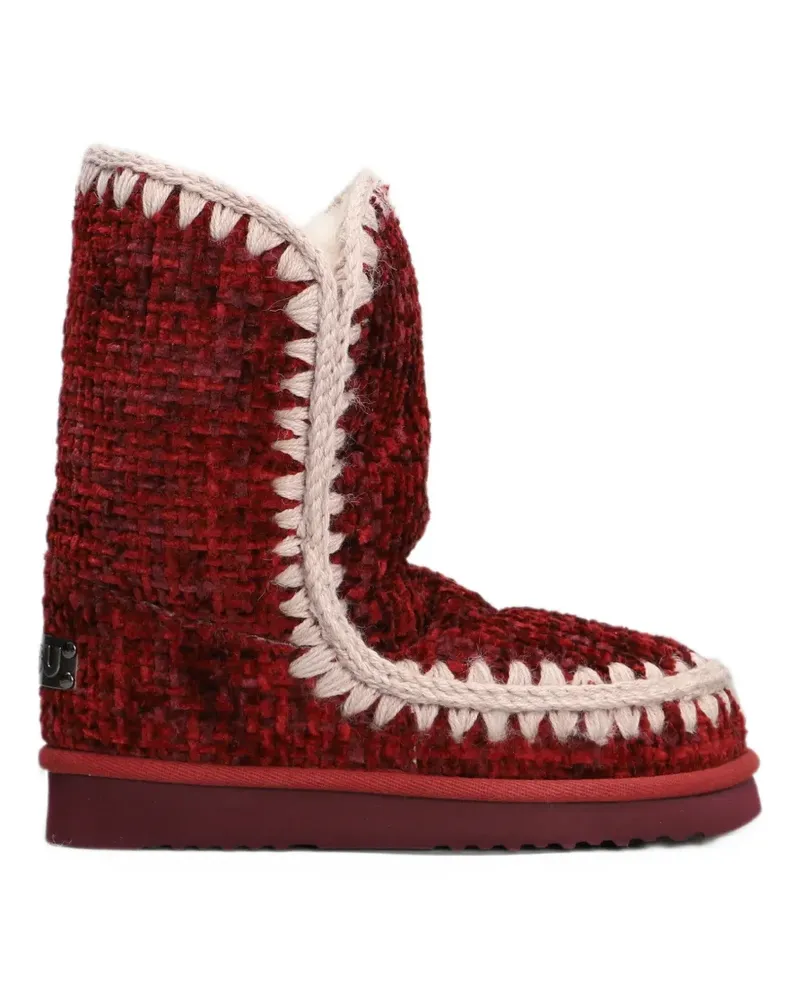Mou crochet-trim bouclé ankle boots - Rot Rot