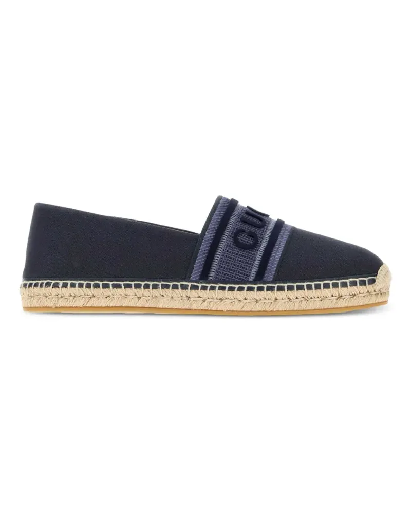Gucci Espadrilles aus Canvas mit Logo-Riemen - Blau Blau