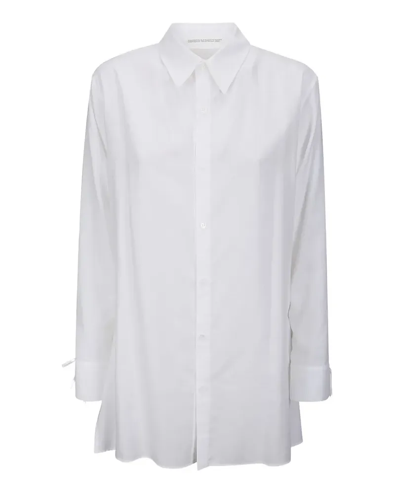Yohji Yamamoto string-detail shirt - Weiß Weiß