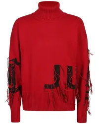 Just Cavalli Pullover mit Logo-Intarsie Rot