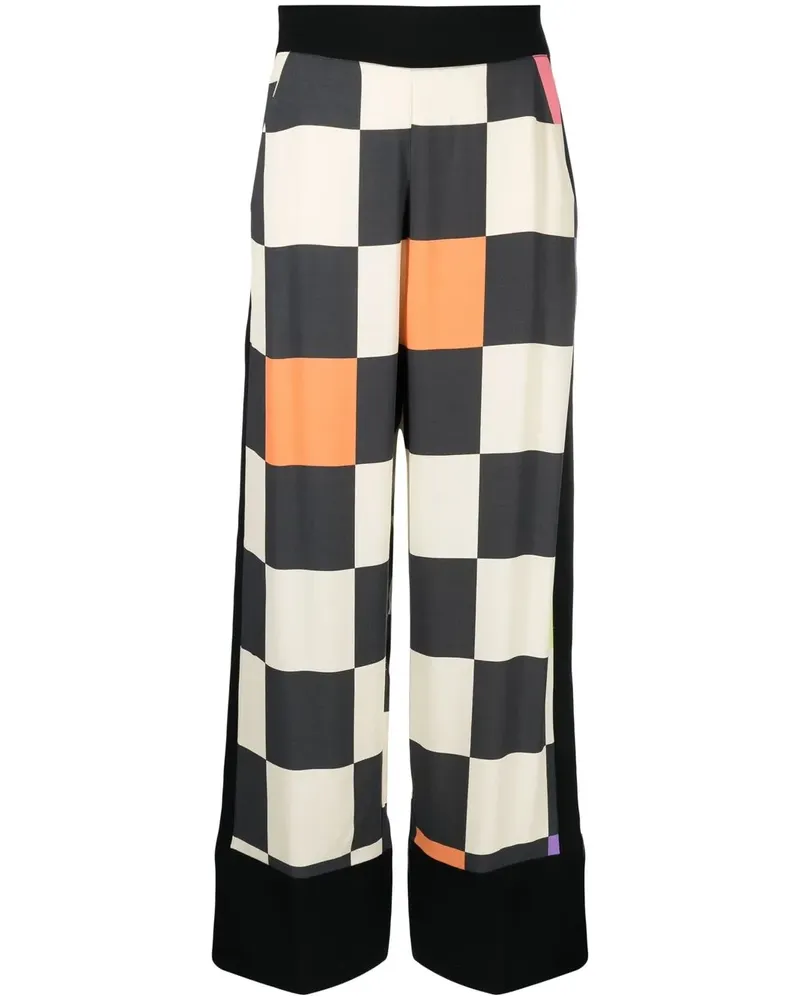 Adriana Degreas Weite Hose mit grafischem Print - Schwarz Schwarz