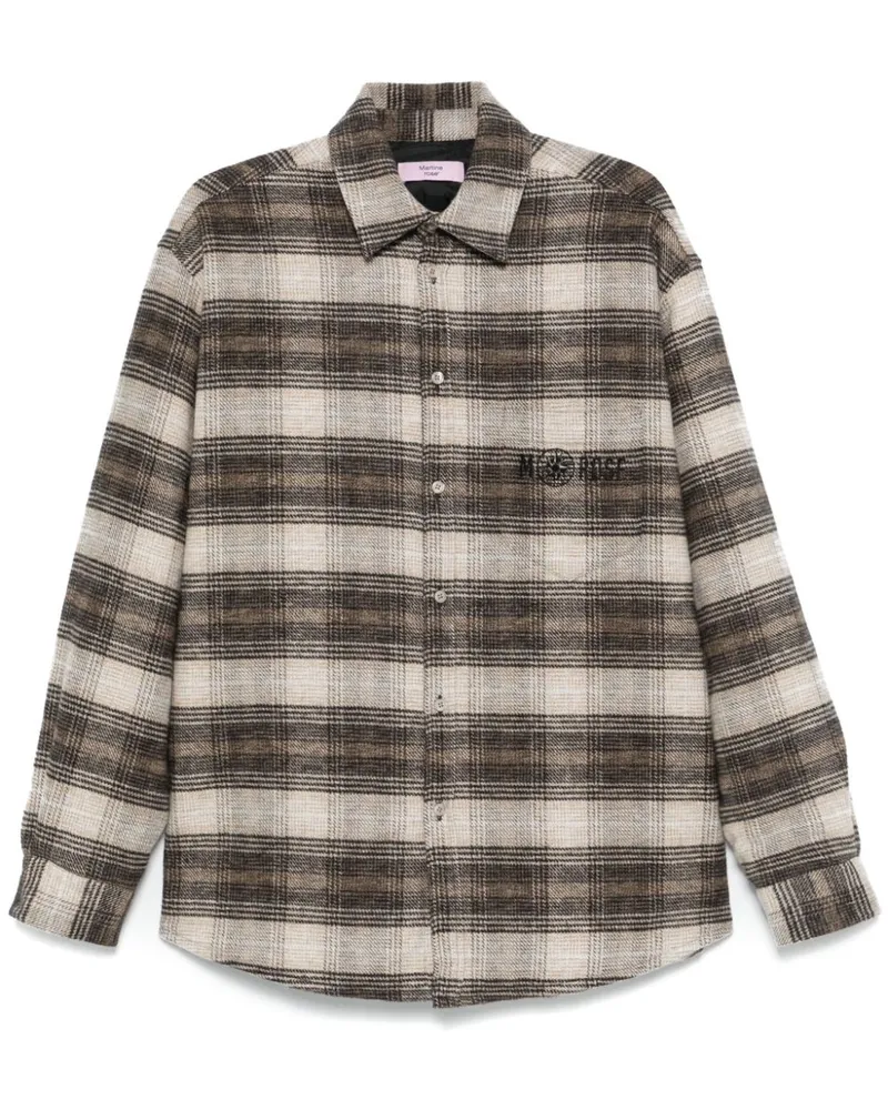 Martine Rose Hemdjacke mit Karomuster - Braun Braun