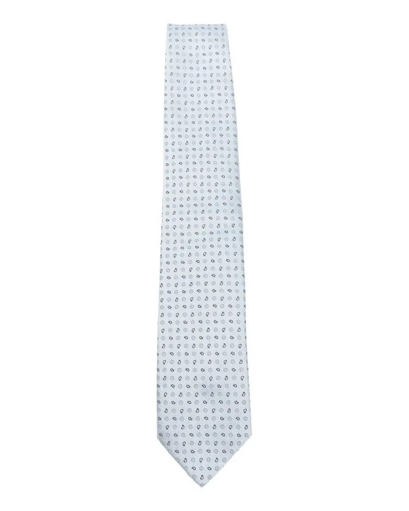 Luigi Borrelli patterned tie - Blau Blau
