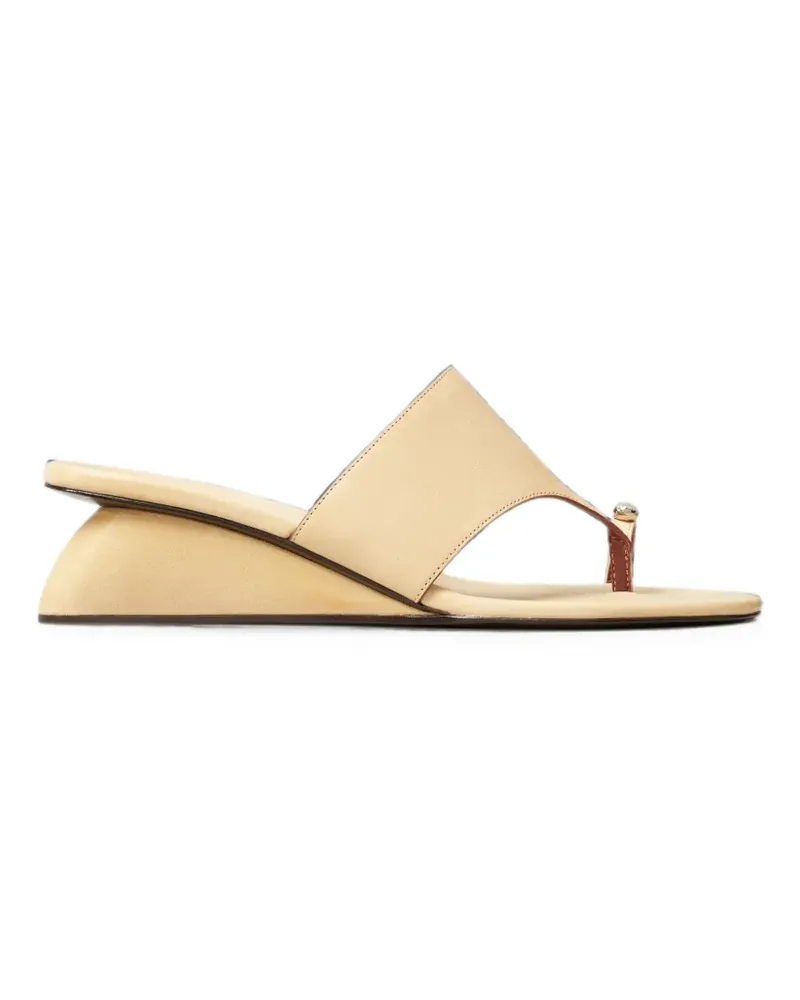 Tory Burch Pierced wedge sandals - Nude Nude
