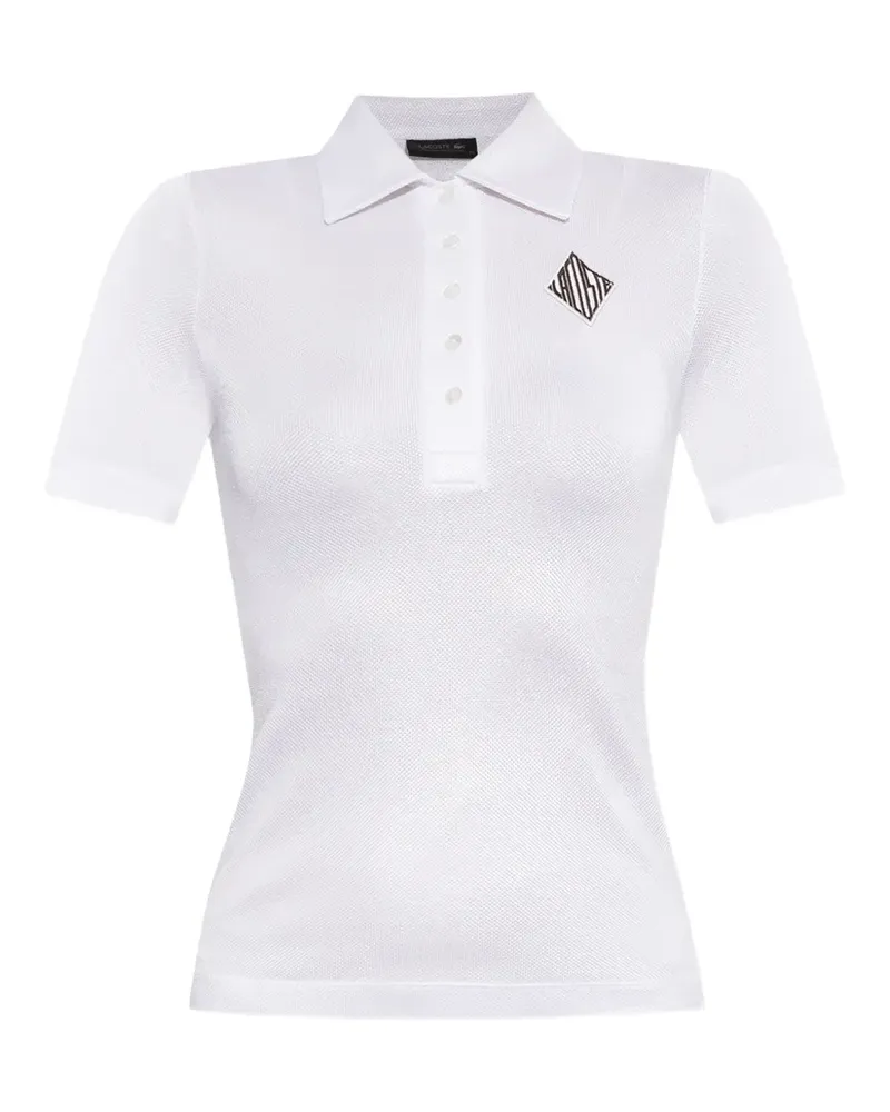 Lacoste Poloshirt mit Logo-Patch - Weiß Weiß