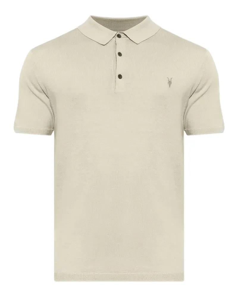 AllSaints Kurzärmeliges Mode Poloshirt - Nude Nude