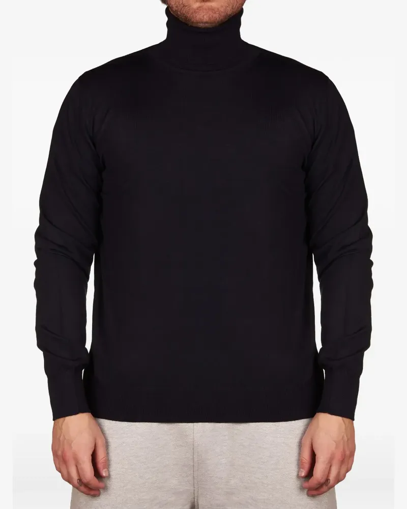 Alpha Studio roll-neck knitted sweater - Schwarz Schwarz