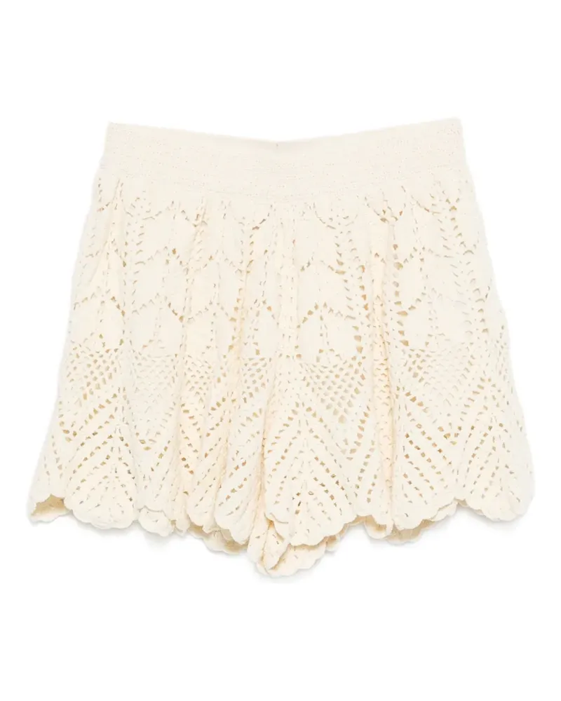 Zimmermann Awaken lace crochet shorts - Nude Nude