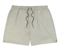 Gestreifte Badeshorts mit Kordelzug - Grün
