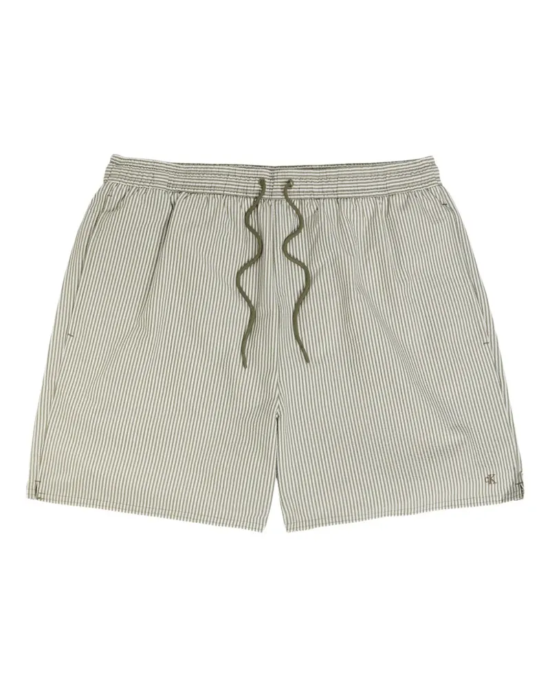 Calvin Klein striped drawstring swim shorts - Grün Grün