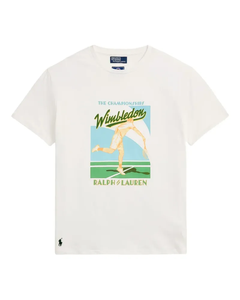 Ralph Lauren x Wimbledon T-Shirt mit grafischem Print - Weiß Weiß