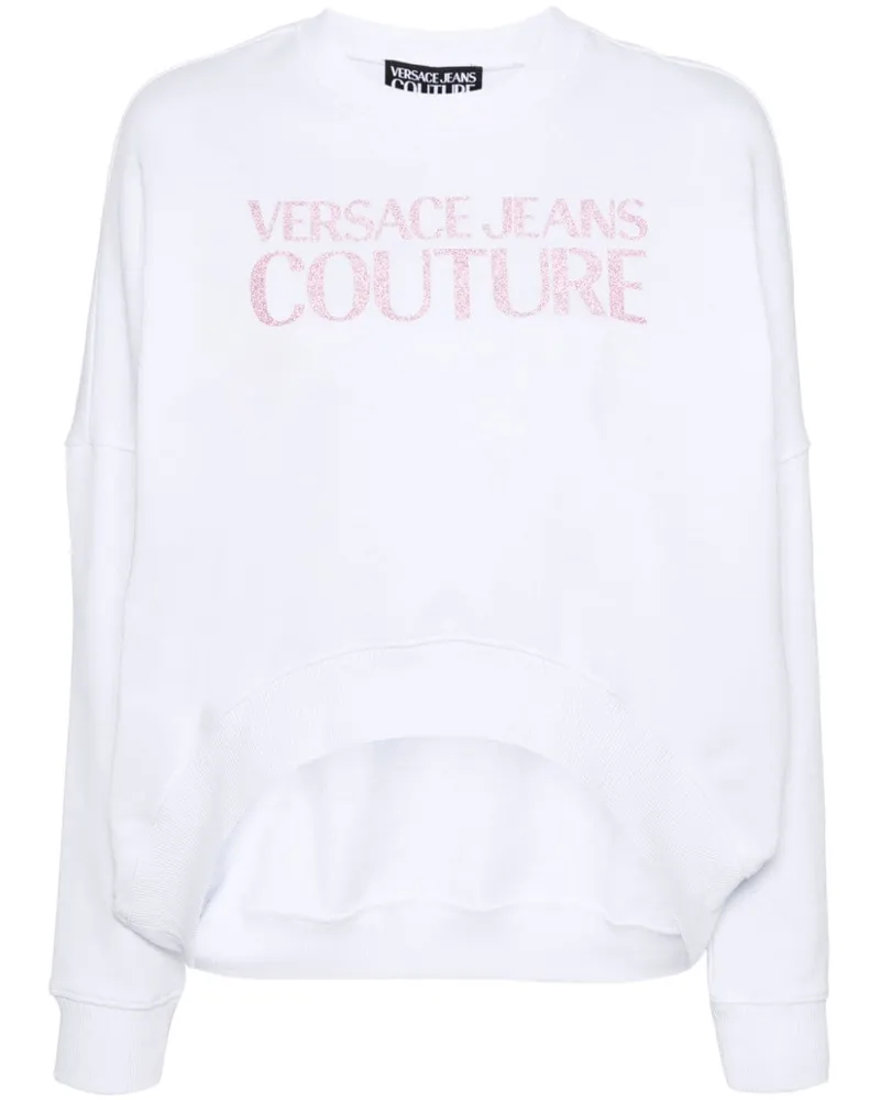 Versace Jeans Sweatshirt mit Logo-Print Weiß