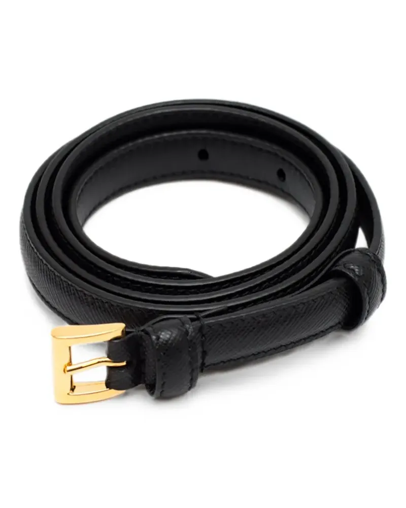 Prada Saffiano-leather belt - Schwarz Schwarz