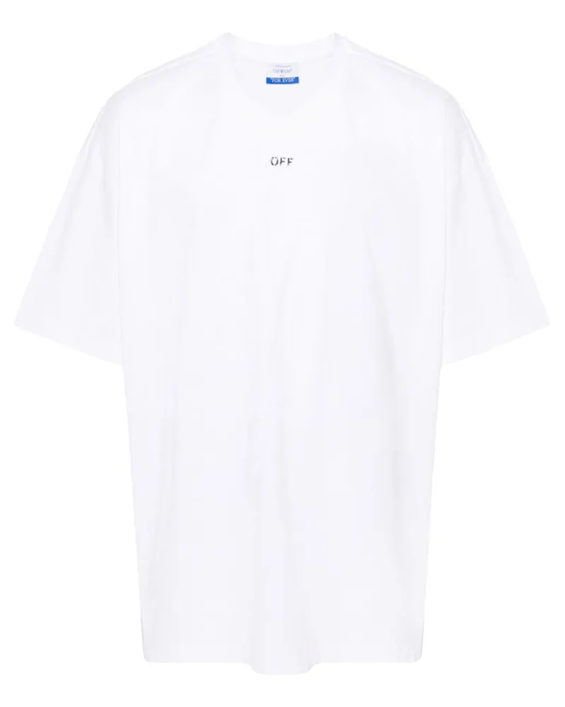 OFF-WHITE T-Shirt mit Logo-Stempel - Weiß Weiß