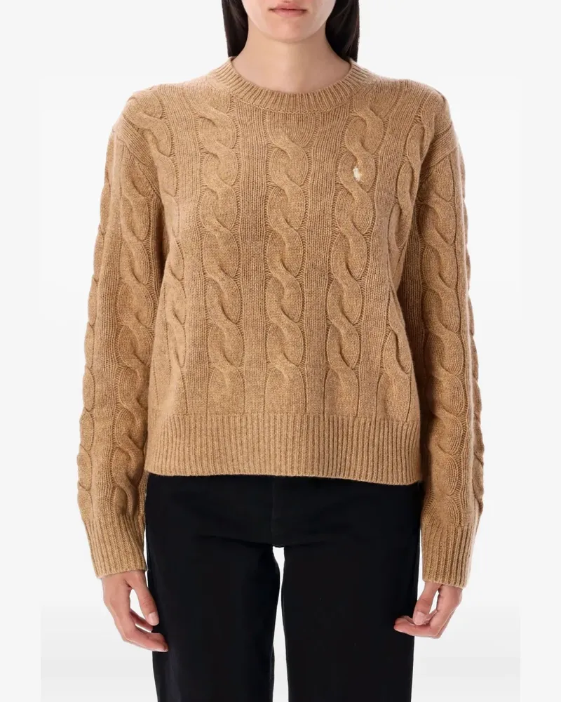 Ralph Lauren Pullover mit Zopfmuster - Nude Nude