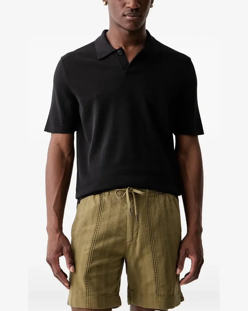 Marc O'Polo Poloshirt mit kurzen Ärmeln - Schwarz Schwarz