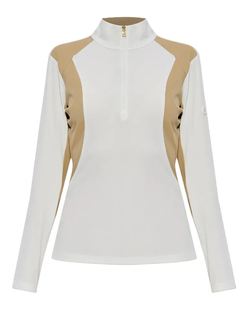 Bogner Benja zip ribbed sweater - Weiß Weiß