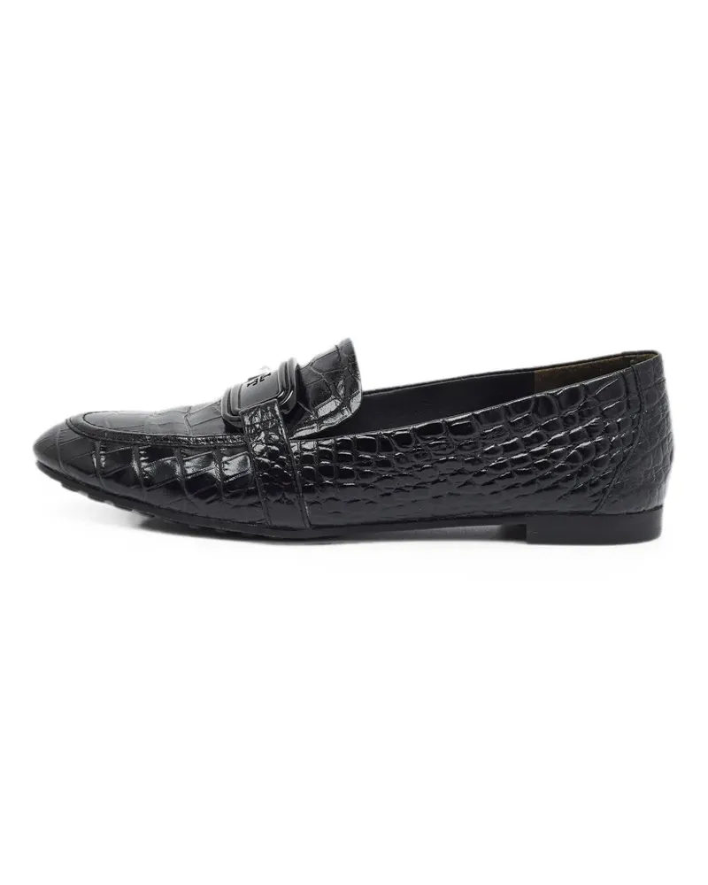 Tory Burch croc-embossed loafers - Schwarz Schwarz