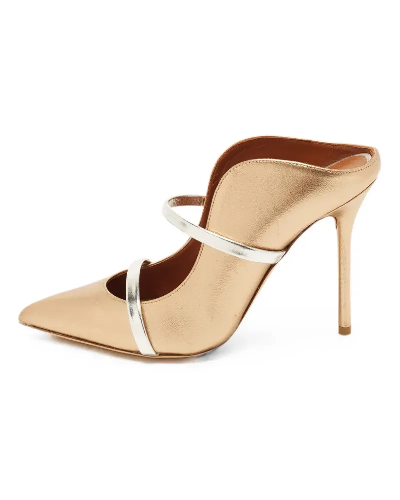 Malone Souliers Maureen Mules mit zwei Riemen - Gold Gold