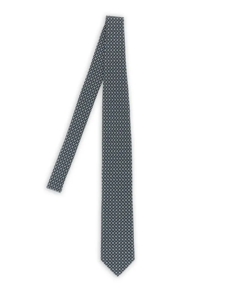 Brioni patterned tie - Schwarz Schwarz
