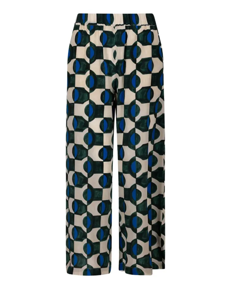 Max Mara geometric-print palazzo pants - Nude Nude