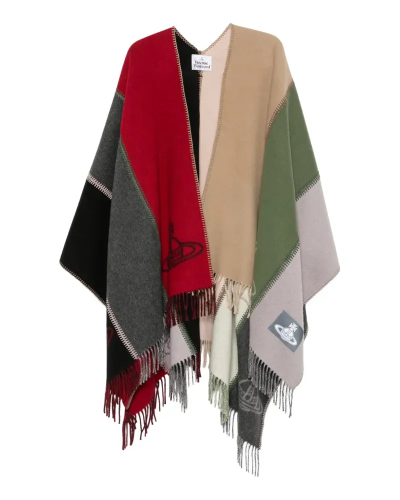Vivienne Westwood Poncho mit Orb-Print - Nude Nude