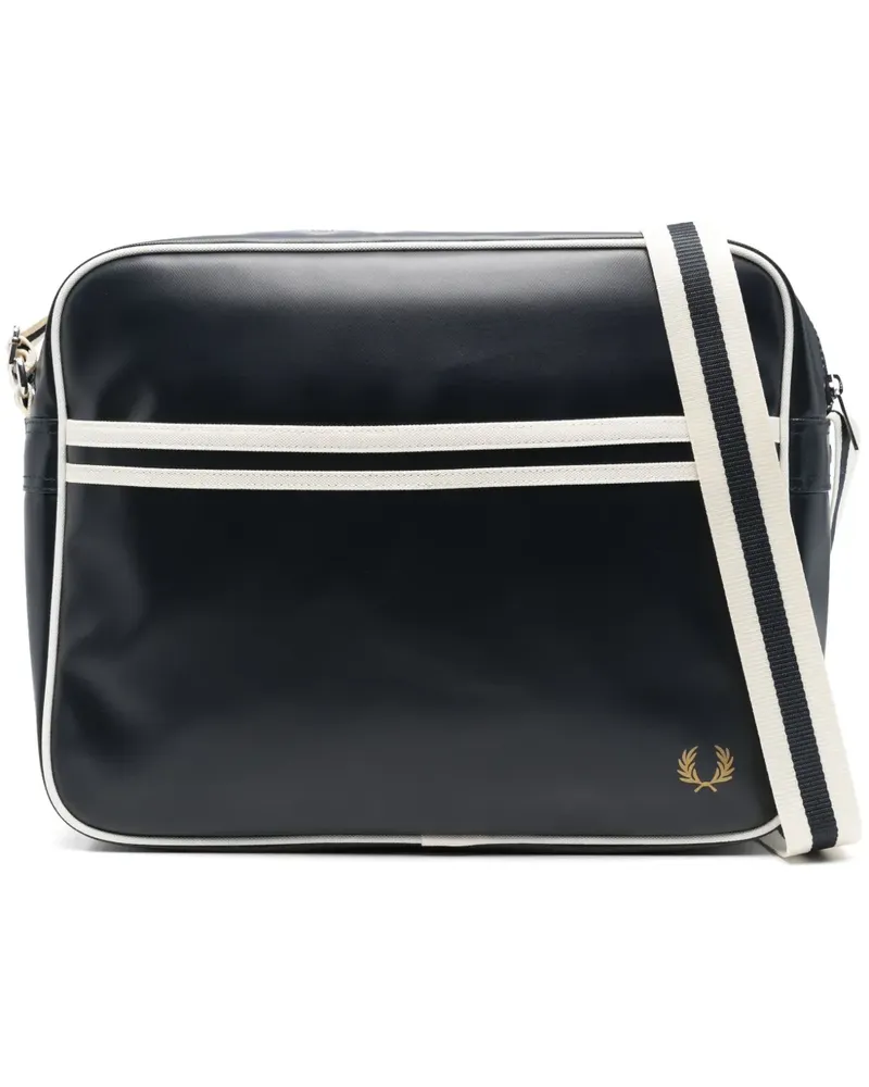 Fred Perry Schultertasche mit Logo-Print - Blau Blau