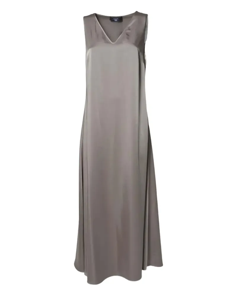 Max Mara Kleid mit V-Ausschnitt - Grau Grau