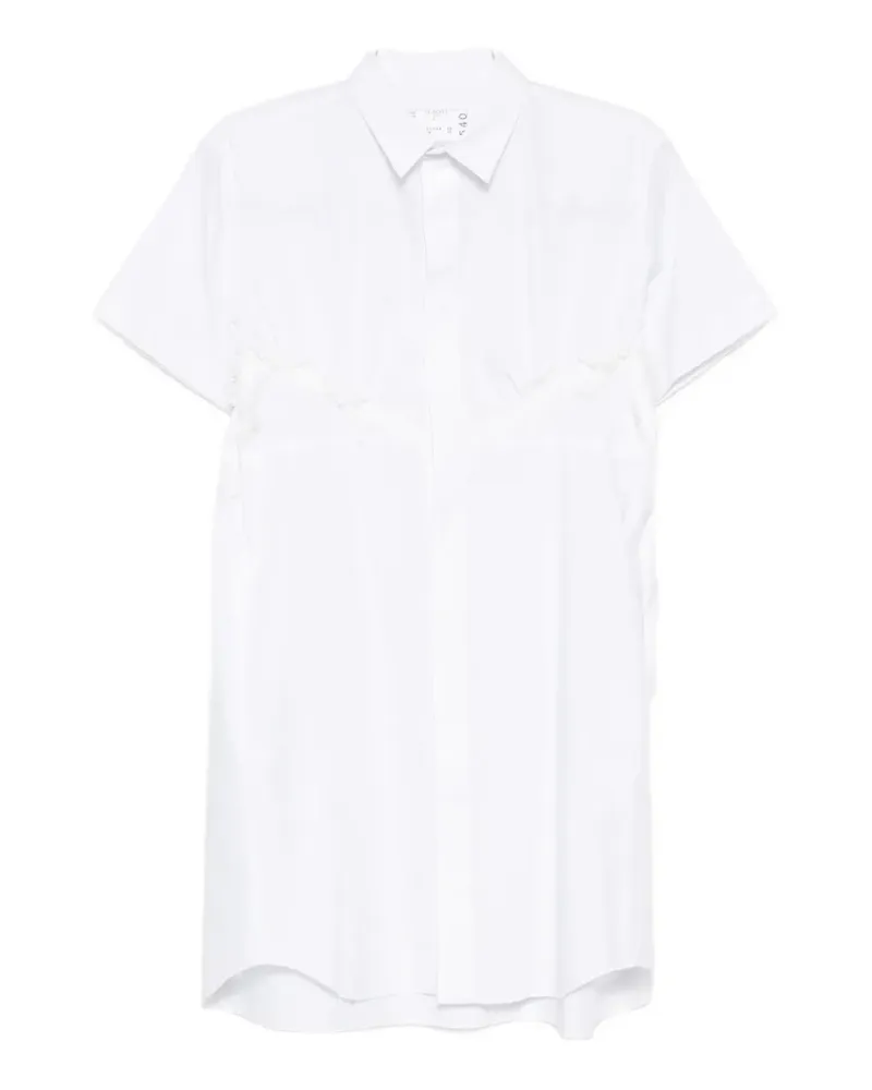 Sacai poplin dress - Weiß Weiß