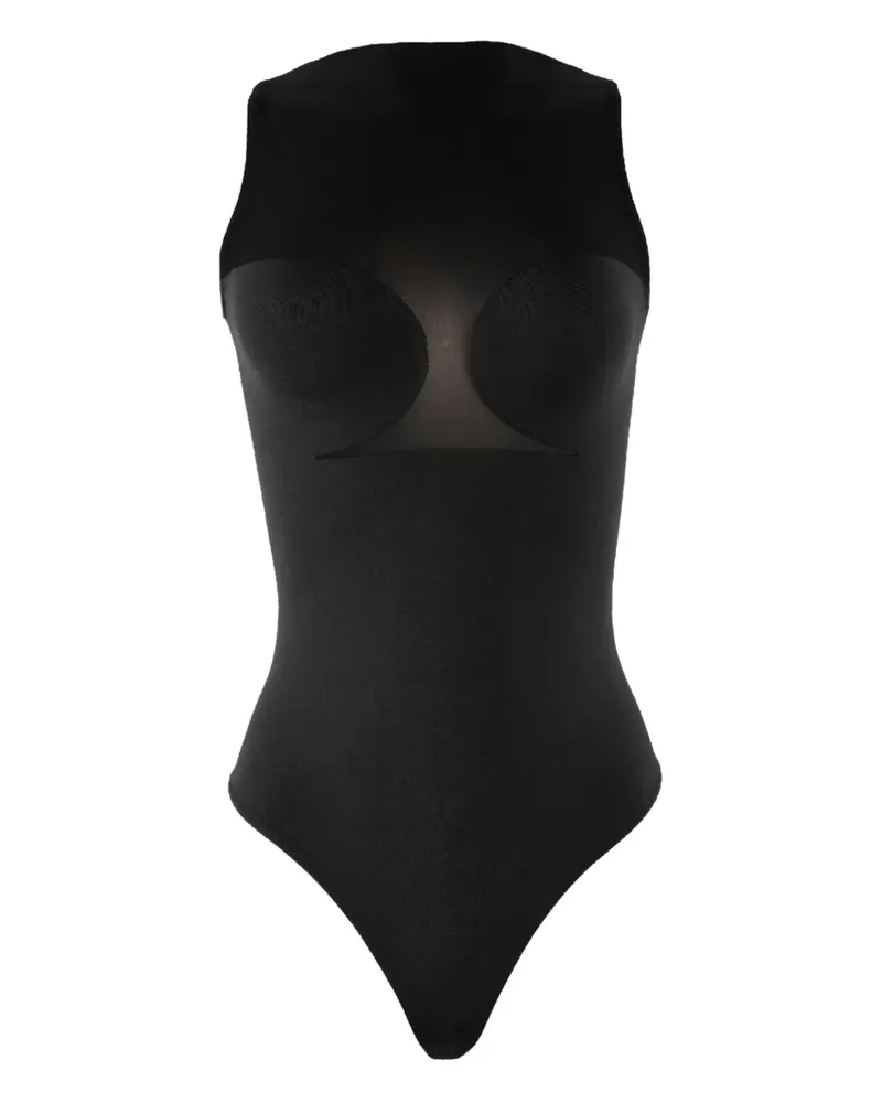 Wolford Body mit Netzeinsatz - Schwarz Schwarz
