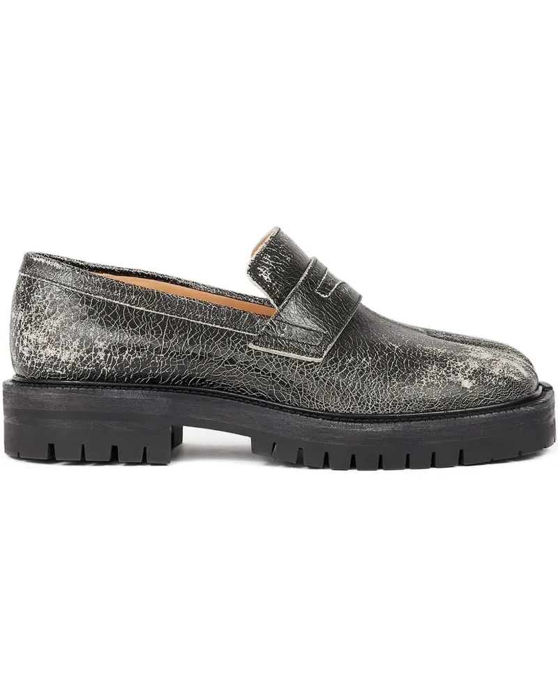 Maison Margiela Taby County Loafer mit Risseffekt - Schwarz Schwarz