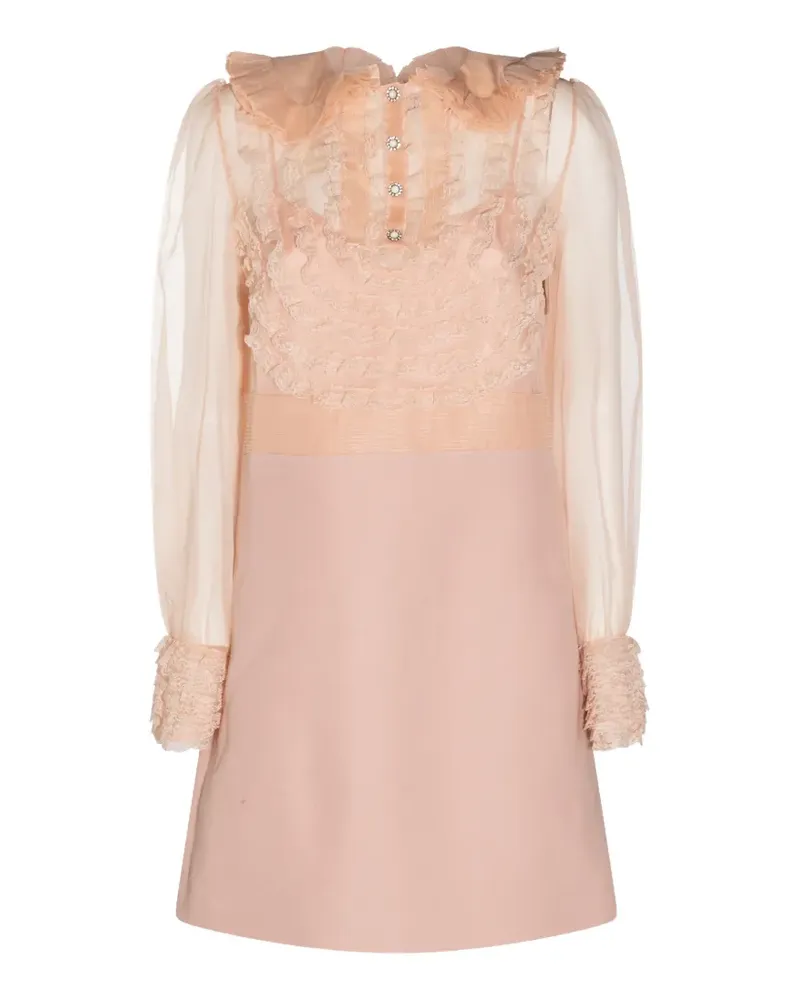 Valentino Garavani Crepe Couture Minikleid mit Stickerei - Rosa Rosa