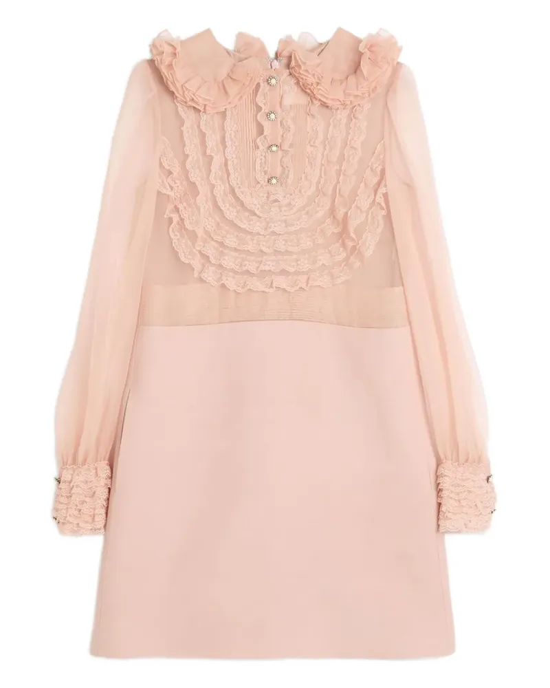 Valentino Garavani Crepe Couture Minikleid mit Stickerei - Rosa Rosa