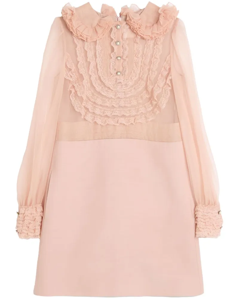 Valentino Garavani Crepe Couture Minikleid mit Stickerei - Rosa Rosa