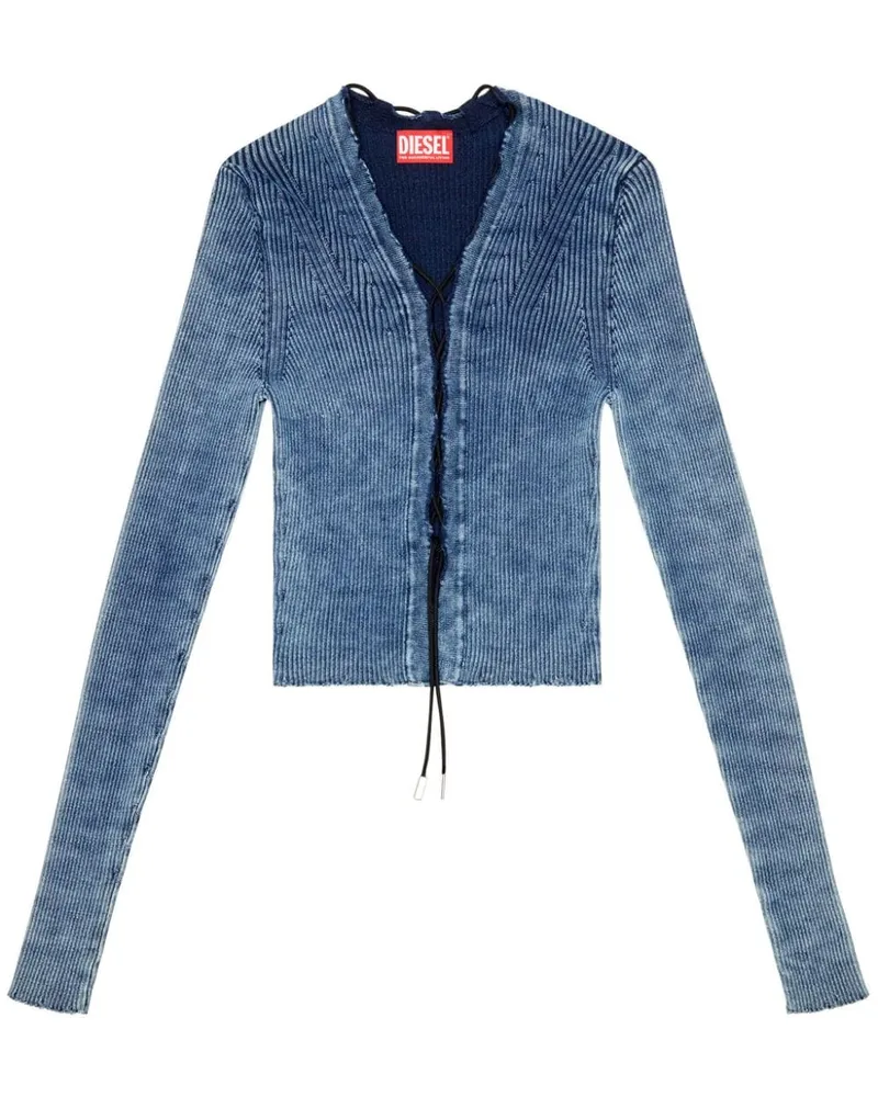 Diesel M-Acchia Top mit Schnürung - Blau Blau
