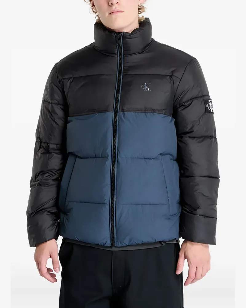 Calvin Klein Wattierte Jacke in Colour-Block-Optik - Blau Blau