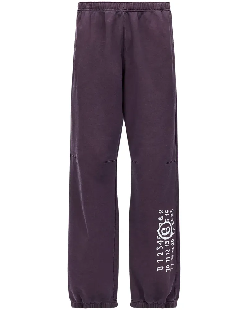 Maison Margiela Jogginghose mit Nummern-Print - Violett Violett