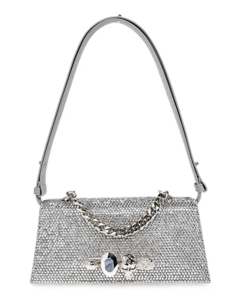 Alexander McQueen jewelled crystal-embellished shoulder bag - Silber Silber