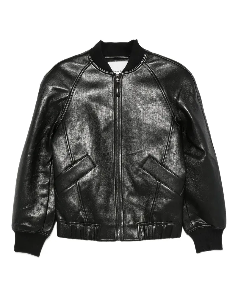 FRANKIE Shop Alena zip-up bomber jacket - Schwarz Schwarz