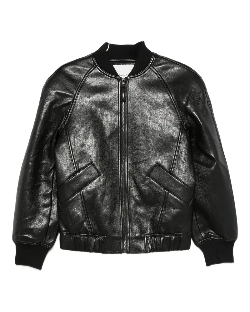 FRANKIE Shop Alena zip-up bomber jacket - Schwarz Schwarz