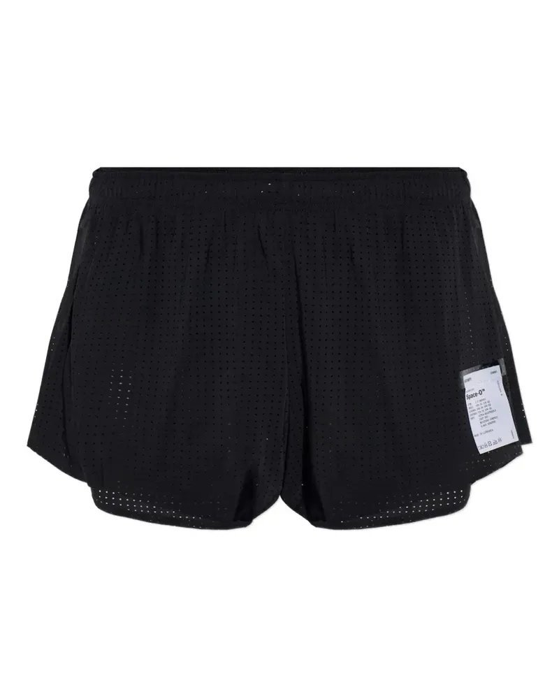 Satisfy Space-O perforated shorts - Schwarz Schwarz