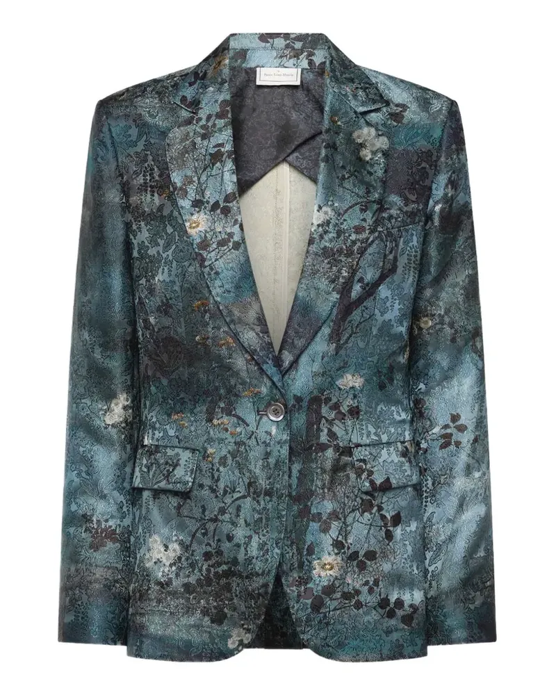 Pierre-Louis Mascia Blazer mit Blumenprint - Blau Blau