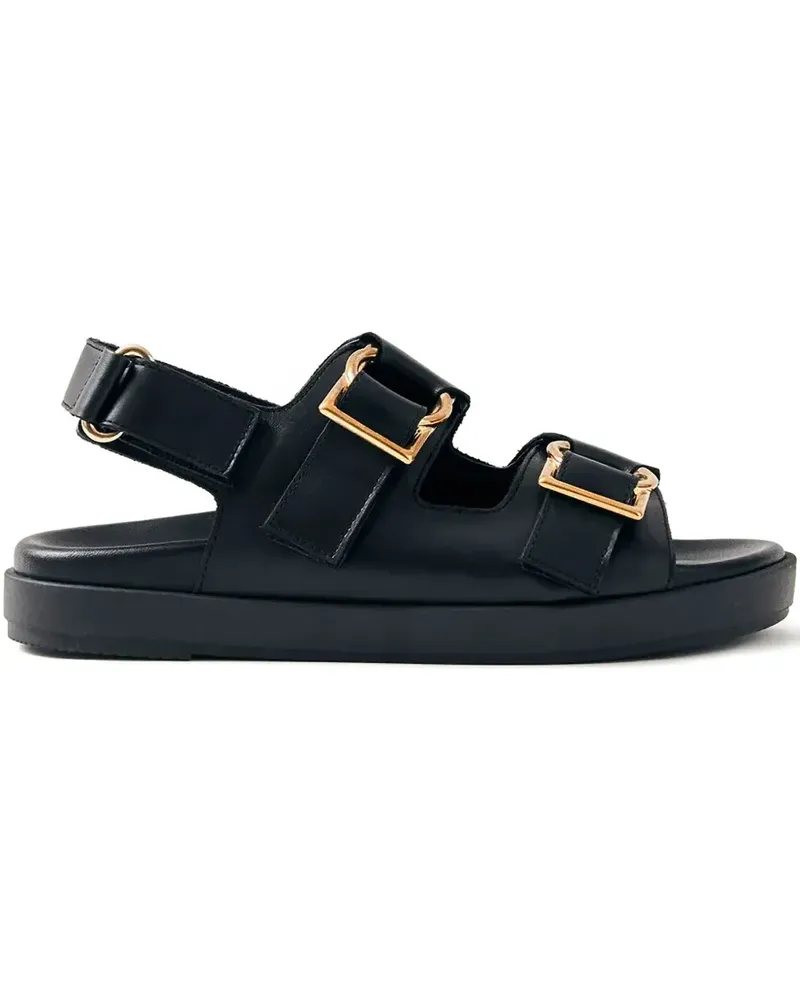 Alohas Harper Sandalen mit Doppelschnalle - Schwarz Schwarz