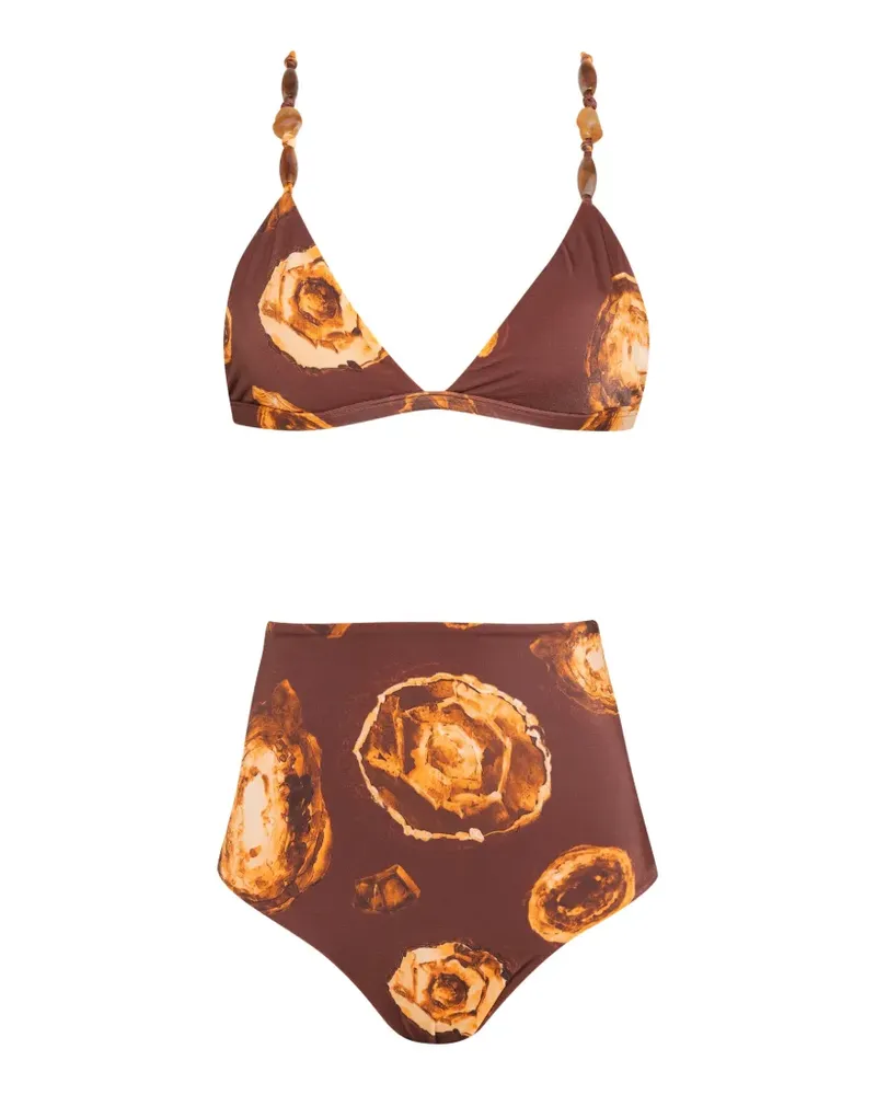 BRIGITTE Fran agate-print bikini - Braun Braun