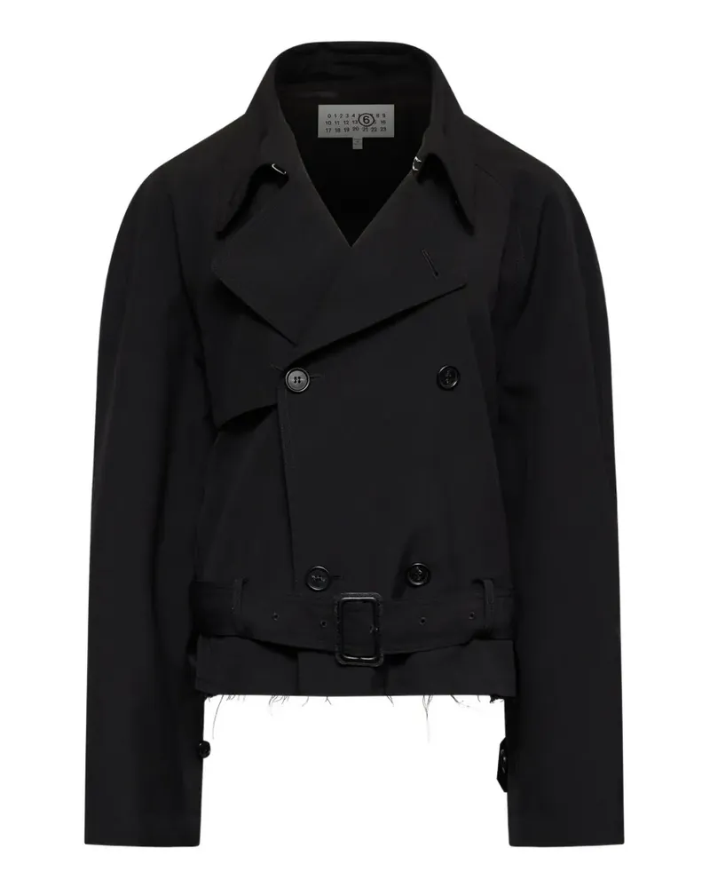 Maison Margiela belted wool blend jacket - Schwarz Schwarz
