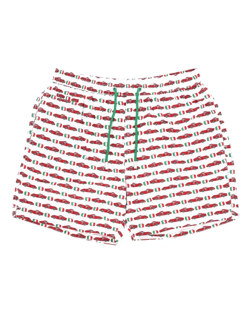 MC2 Saint Barth Badeshorts mit Fantasy-Print - Weiß Weiß
